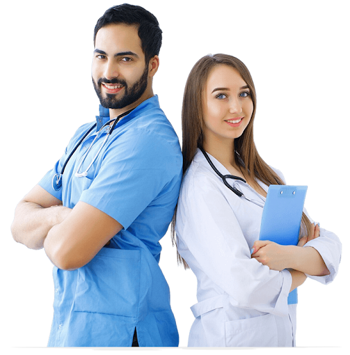 Healthcare professional smiling